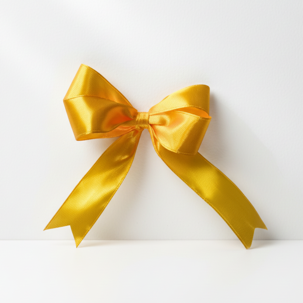 Stuha saténová 20 mm – tmavě žlutá